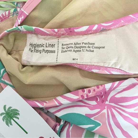 Lilly Pulitzer Pink and Green Floral Swimsuit - Picture 2 of 9